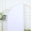 6ft Matte White Spandex Half Moon Chiara Backdrop Stand Cover, Custom Fitted Wedding Arch Cover