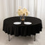 Scuba Round 90" Tablecloth Black - Wrinkle Free & Stain Resistant Table Cover for Weddings and Banquets