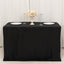 Fitted Polyester 48"x24"x42" Rectangle Tablecloth Black - Snug Fit for Elevated Tables