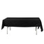 Cotton Blend 60"x102" Rectangle Tablecloth Black - Wrinkle-Resistant Finish for Gatherings