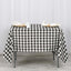 Polyester 70"x70" Table Overlay Square Tablecloth White/Black - Checkered Buffalo Plaid Design for Rustic Decor
