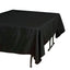 Polyester 70"x70" Table Overlay Square Tablecloth Black - Wrinkle-Resistant & Durable Table Cover for Events