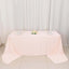 Scuba Rectangular 90"x156" Tablecloth Blush - Wrinkle Free, Stain Resistant & Seamless Table Cover