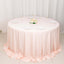 Scuba Round 132" Tablecloth Blush - Wrinkle Free & Stain Resistant Seamless Table Cover