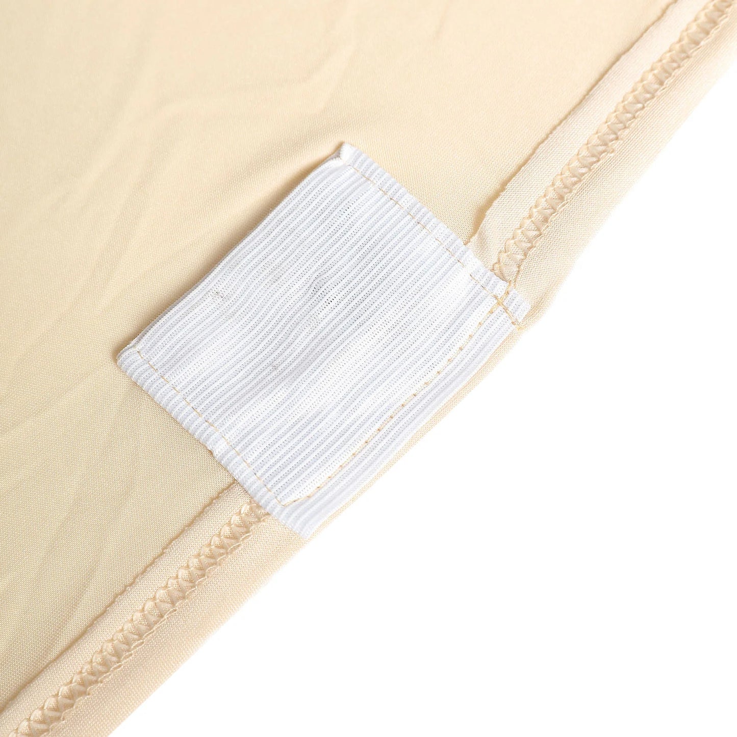 10 Pack Stretch Spandex Chair Covers Beige for Folding Chairs - Durable 160GSM Fitted Slipcovers