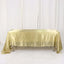 Satin Rectangular 60"x126" Tablecloth Champagne - Smooth and Lustrous Table Cover