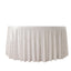 Premium Crushed Velvet 120" Round Tablecloth White - Reusable Soft & Stylish Seamless Table Cover