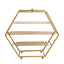 3-Tier Metal Hexagon Cupcake Stand Matte Gold - Stylish Geometric Dessert Holder Appetizer Display for Modern Weddings Dessert Buffets & Celebrations 21"