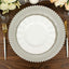 6-Pack Acrylic Round Charger Plates 13" in Silver with Beaded Rim, Decorative Dinner Party Charger Tableware
