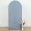 7ft Matte Dusty Blue Spandex Fitted Chiara Backdrop Stand Cover For Round Top Wedding Arch