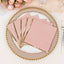 50-Pack Paper Beverage Napkins with Gold Foil Edge Dusty Rose - Disposable 2 Ply Cocktail Napkins for Events 6.5"x6.5"