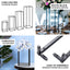 Set of 4 Metal Flower Stands Frame Wedding Column Centerpieces Matte Black - Durable Display 16"/24"/32"/40"