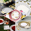 25 Pack Linen-Like Paper 5"x5" Napkins White with Gold Greek Key Design - Hygienic Disposable Airlaid Party Napkins