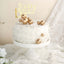 12 Pcs Cake Topper Picks Faux Pearl Ball Design Gold - Foam Balloon DIY Cupcake Decor Supplies Assorted Sizes
