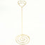 10-Pack Metal Card Holder Stands Heart Design Gold - Table Number Stands and Wedding Place Card Menu Clips 8"
