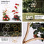5ft 4-Tiered Gold Hoop Pillar Flower Stand, Metal Wedding Arch Table Centerpiece - Hoop Wreath