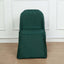 Polyester Slip On Folding Chair Covers Hunter Emerald Green - Stain-Resistant Reusable Durable Fabric