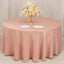 Lamour Satin 120" Round Tablecloth Dusty Rose - Seamless Table Cover with Soft Tempered Sheen