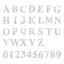 4 Pack 5" Iridescent Alphabet Stickers Banner, Customizable Stick on Letters - B