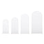 Set of 4 Matte White Spandex Fitted Wedding Arch Covers For Round Top Chiara Backdrop Stands - 4ft,5ft,6ft,7ft
