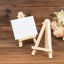 10-Pack Wooden Display Easel Stands DIY Mini Design Natural - Rustic Place Card Table Number Holders 5"