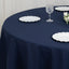 Fire Retardant Premium Polyester 108" Round Tablecloth Navy Blue - High-Performance Table Cover