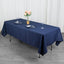 Fire Retardant Premium Polyester 60"x102" Rectangular Tablecloth Navy Blue - High-Performance Table Cover