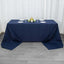 Premium Polyester 90"x156" Rectangle Tablecloth Navy Blue - Seamless 220GSM Stain-Resistant Table Cover