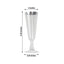 12-Pack Plastic Champagne Flutes Clear with Silver Rim - Stylish Disposable Cocktail Glasses for Parties 5oz 6"