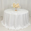 Cotton Blend 132" Round Tablecloth White - Seamless Wrinkle-Resistant Design for Formal Events