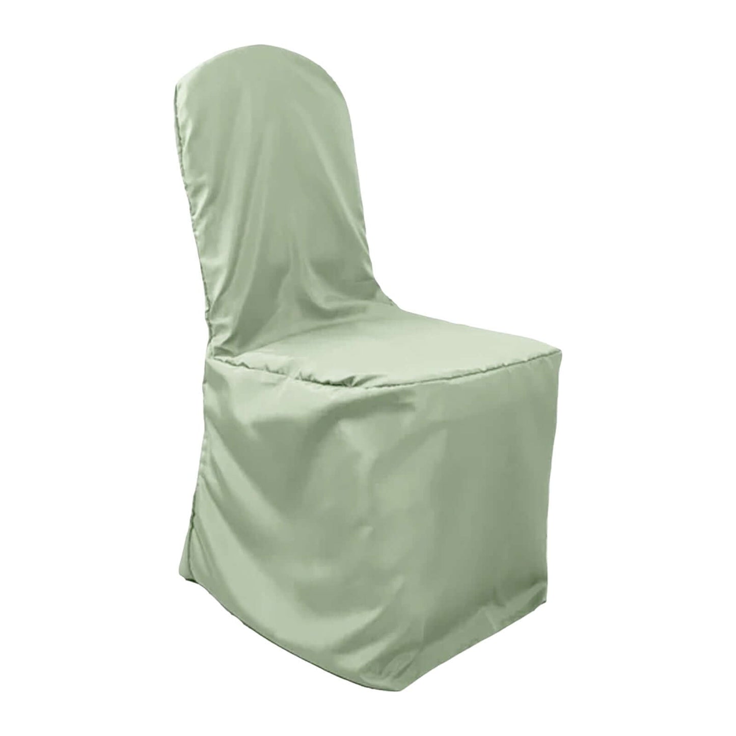 Polyester Slip On Banquet Chair Covers Sage Green - Stain-Resistant Reusable Durable Fabric