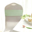 5 Pack Stretch Spandex Chair Sashes Sage Green - Fitted Finish Two Ply Heavy Duty Chair Bands 5"x12"