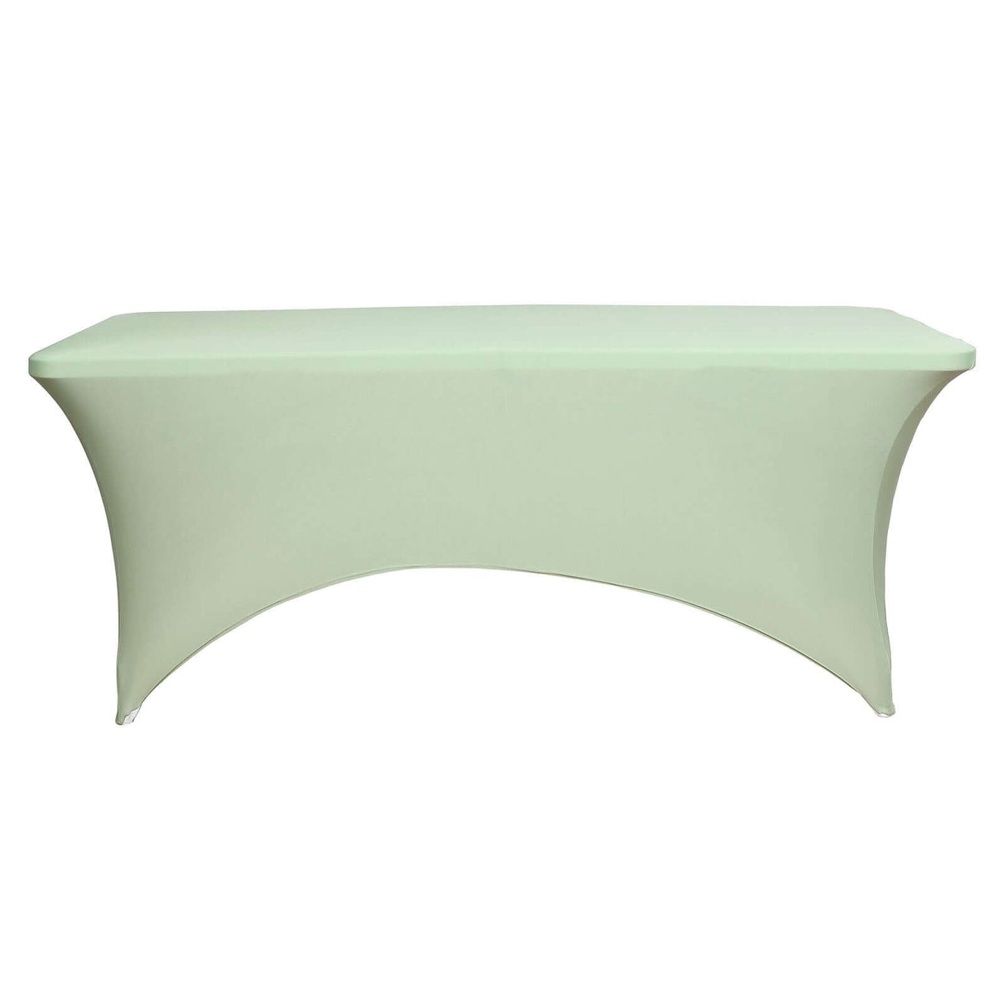 Stretch Spandex 96"x30" Rectangle Table Cover Sage Green - Durable Form-Fitting Tablecloth