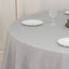 Premium Polyester 120" Round Tablecloth Silver - Seamless 220GSM Wrinkle-Resistant Table Cover