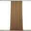 Taupe 4-Way Stretch Spandex Event Curtain Drapes, Wrinkle Free Backdrop Event Panel with Rod Pockets - 5ftx10ft