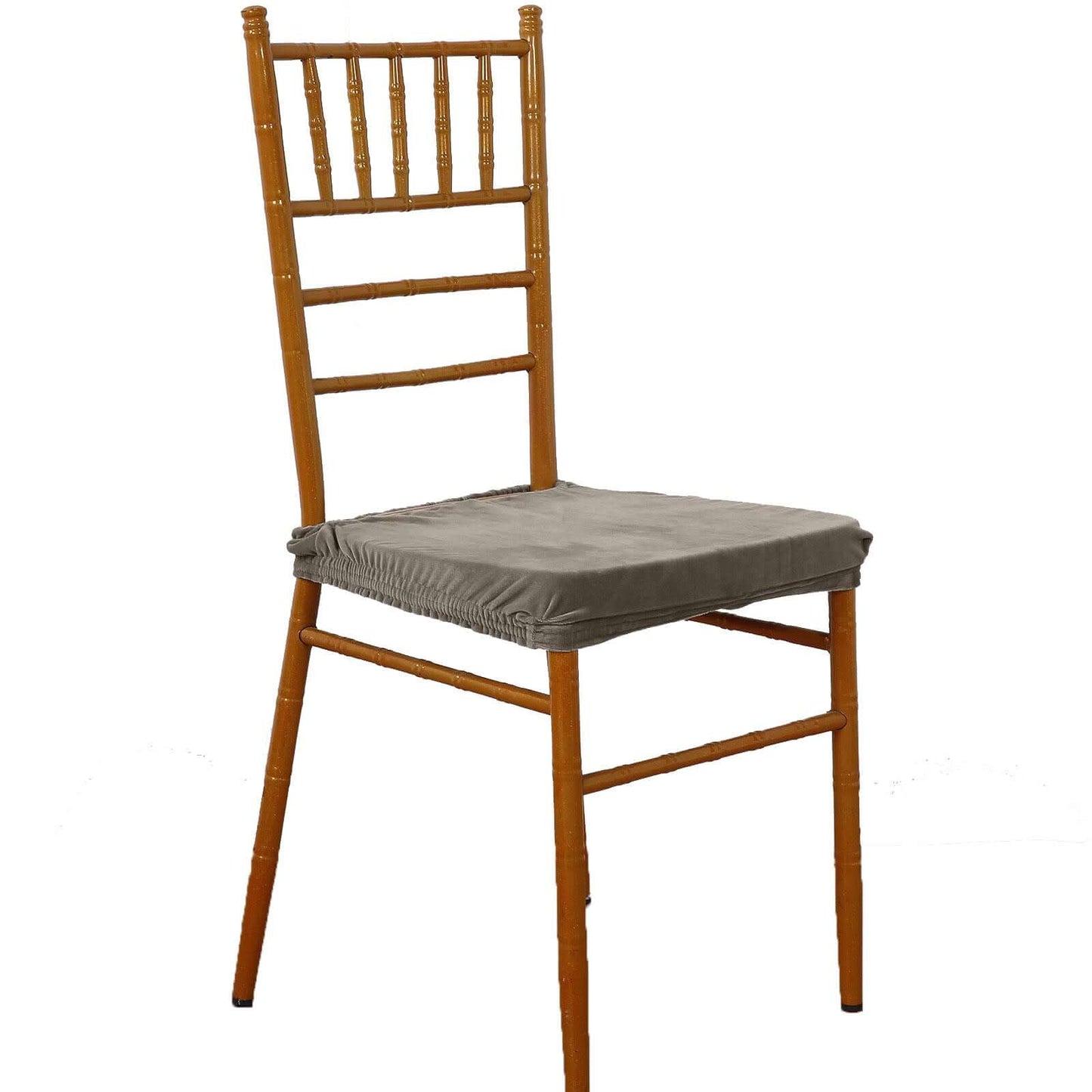 Velvet Chair Cushion Protector Stretch with Tie for Dining Chairs Charcoal Gray - Durable Cover for Formal Gatherings