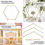 Hexagon Wedding Arch Table Centerpiece Metal Gold - Self-Standing Geometric Flower Balloon Stand 24"