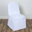 10 Pack Polyester Chair Cover for Banquet Chairs White - Stain-Resistant Reusable Slip-On Slipcover