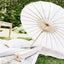 2-Pack Paper and Bamboo Parasol Umbrellas White - Perfect Bridal Shower Photo Props and Table Decorations 32"