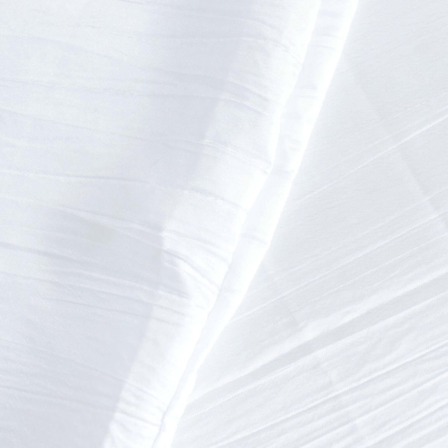 Crinkle Crushed Taffeta Chair Cover for Banquet Chairs White - Reusable Chic Wedding Decor