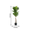 2 Pack 3ft Artificial Fiddle Leaf Fig Tree Potted Indoor Planter