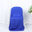 10 Pack Polyester Chair Covers for Folding Chairs Royal Blue - Wrinkle-Free Stain-Resistant Slip-On Slipcovers