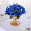 2 Pack Royal Blue Silk 15-Head Rose Flower Balls For Centerpieces - 10", Artificial Kissing Ball Floral Arrangements