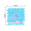 24sq.ft Shiny Iridescent Blue Sequin Shimmer Wall Photo Backdrop with Mermaid Scales Pattern, Party Wall Art DÃ©cor Panels - 24 Panels