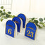 25-Pack 7" Disposable Table Numbers, Royal Blue Free Standing Double Sided Table Number Place Cards with Metallic Gold Foil Numbers 1-25