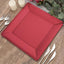 10-Pack Disposable Square Charger Plates in Burgundy with Leather Like Texture - 1100GSM Durable Paper Chargers 13"