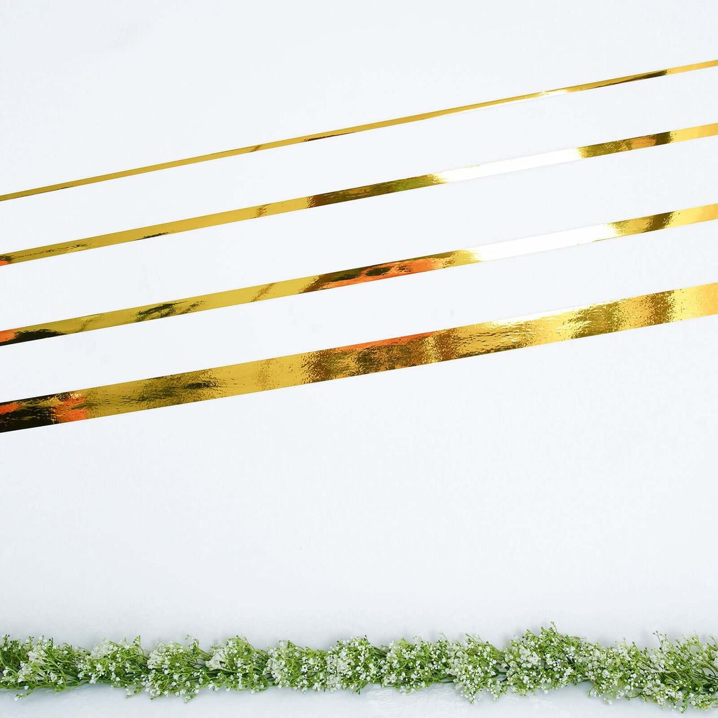 100 Yds 1" Gold Metallic Mylar Film Tape with Acrylic Adhesive, DIY Shelf Craft Tape