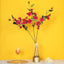 2 Stems 38" Tall Fuchsia Artificial Silk Rose Flower Bouquet Bushes
