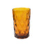 6-Pack Whiskey Glasses Amber Gold Textured Crystal Cut Design with Heavy Base - Transparent Highball Tumblers for Parties & Events 12oz 5"