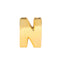 Shiny Ceramic Vase Letter "N" Gold Plated - Chic Bud Planter Pot for Events & Decor 6"